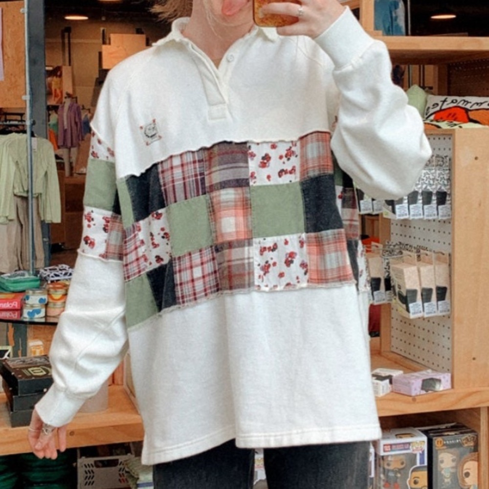 urban outfitters patchwork crewneck
